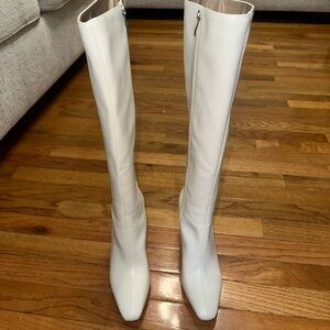 Elegant White Knee-High Women's Boots